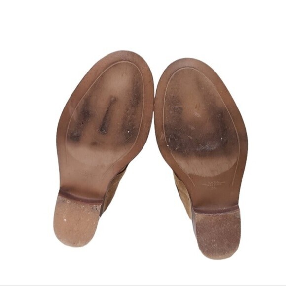 Zara Trafaluc Tan Ankle Booties 38 - Picture 8 of 9